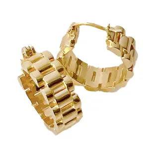 Gold, Luxury Women's Earrings 18K Gold Strap tranquillity female redwood offering Chain Earrings, Au750 Solid 