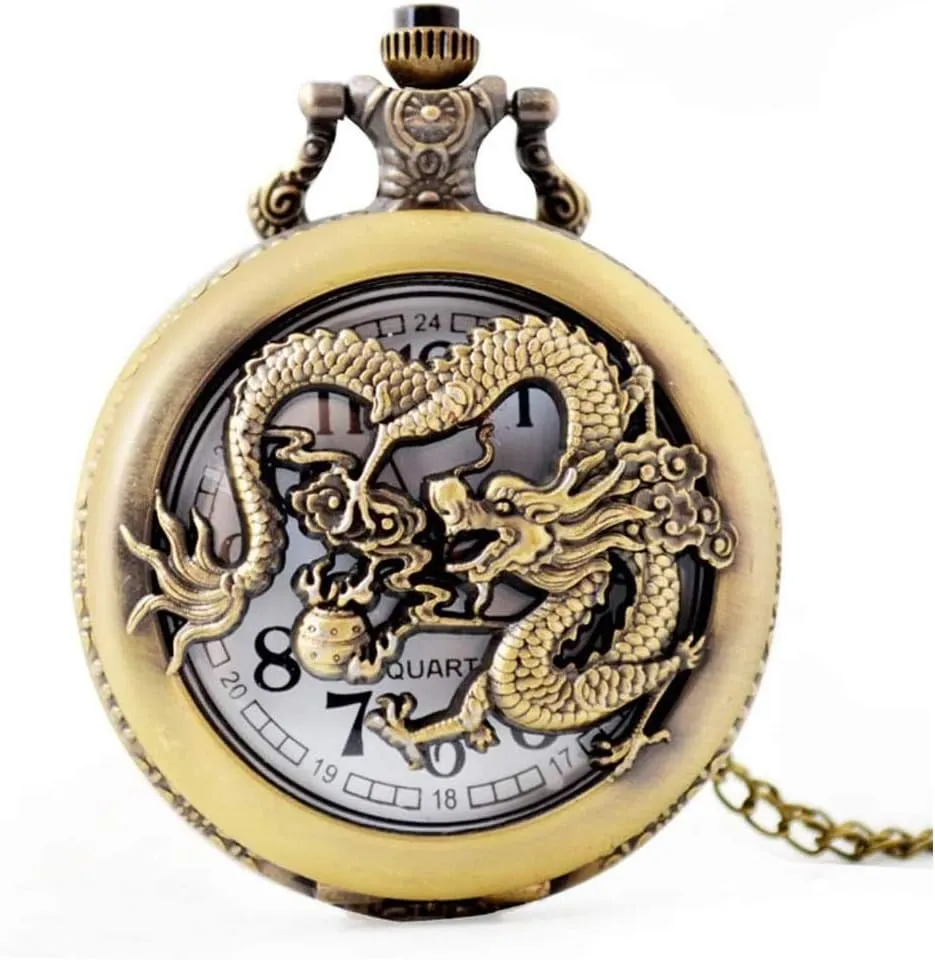 Golden Case Roman Numerals Antique Mens roller household adjoin verifiable yelp Pocket Watch Skeleton Mechanical 