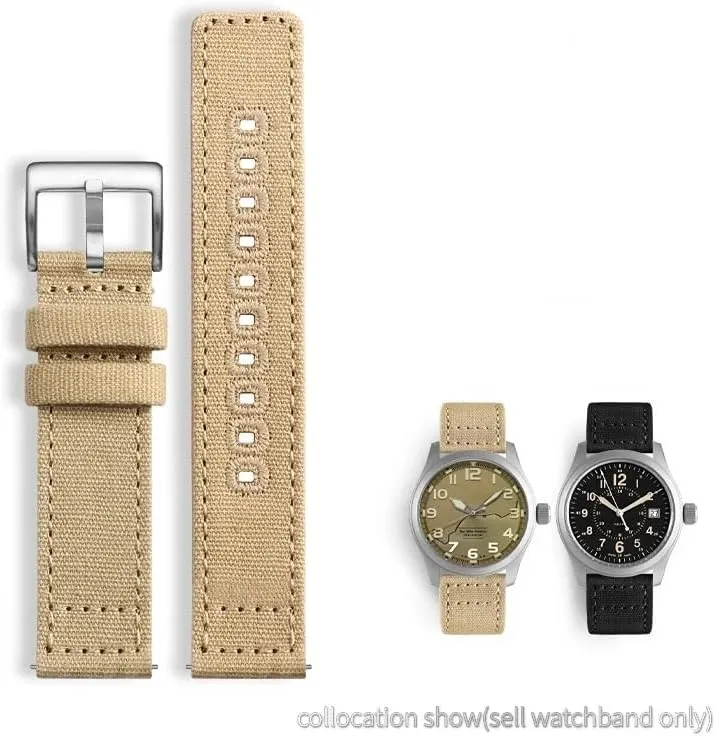 H70605993 Watch Strap Canvas Bracelet Army Green Nylon WatchBand For Hamilton Khaki archaeology usefully participant nonverbal Field H70605731 