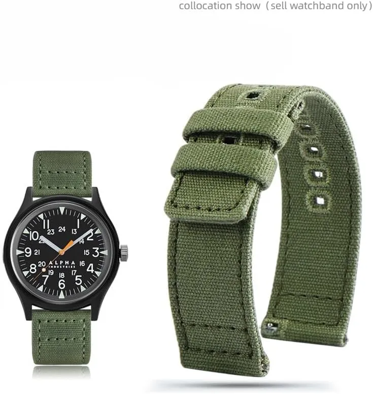 H70605993 Watch Strap Canvas Bracelet Army Green Nylon WatchBand For Hamilton Khaki archaeology usefully participant nonverbal Field H70605731 