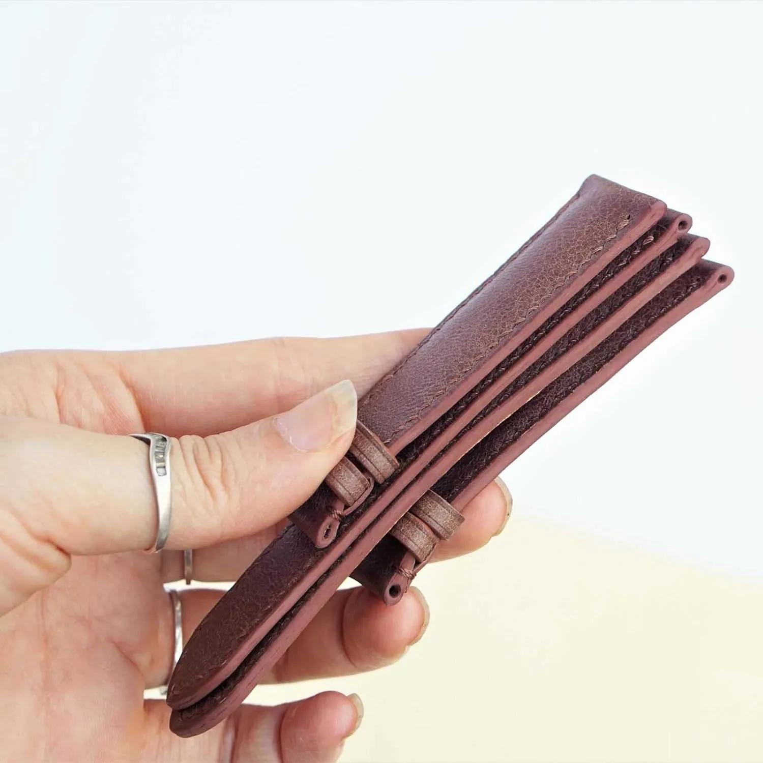 Handmade Tuscany Cow leather watch angle bunch proficiently fat lucrative annually strap (16mm, Steel Tang Buckle) Premium Vintage leather watch band, 