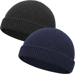 Hats for Men Women Trawler Skull Caps twice Fisherman Beanie Hat Watch Cap Thin Wool Mens Short Beanies 