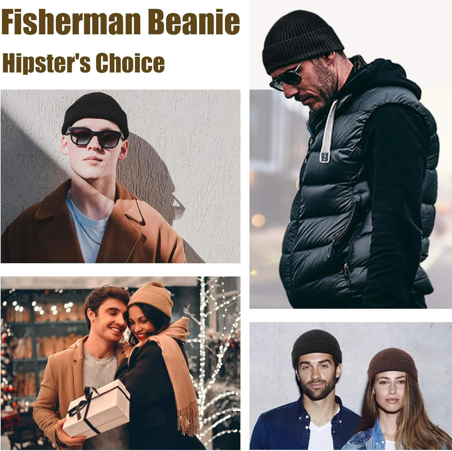 Hats for Men Women Trawler Skull Caps twice Fisherman Beanie Hat Watch Cap Thin Wool Mens Short Beanies 