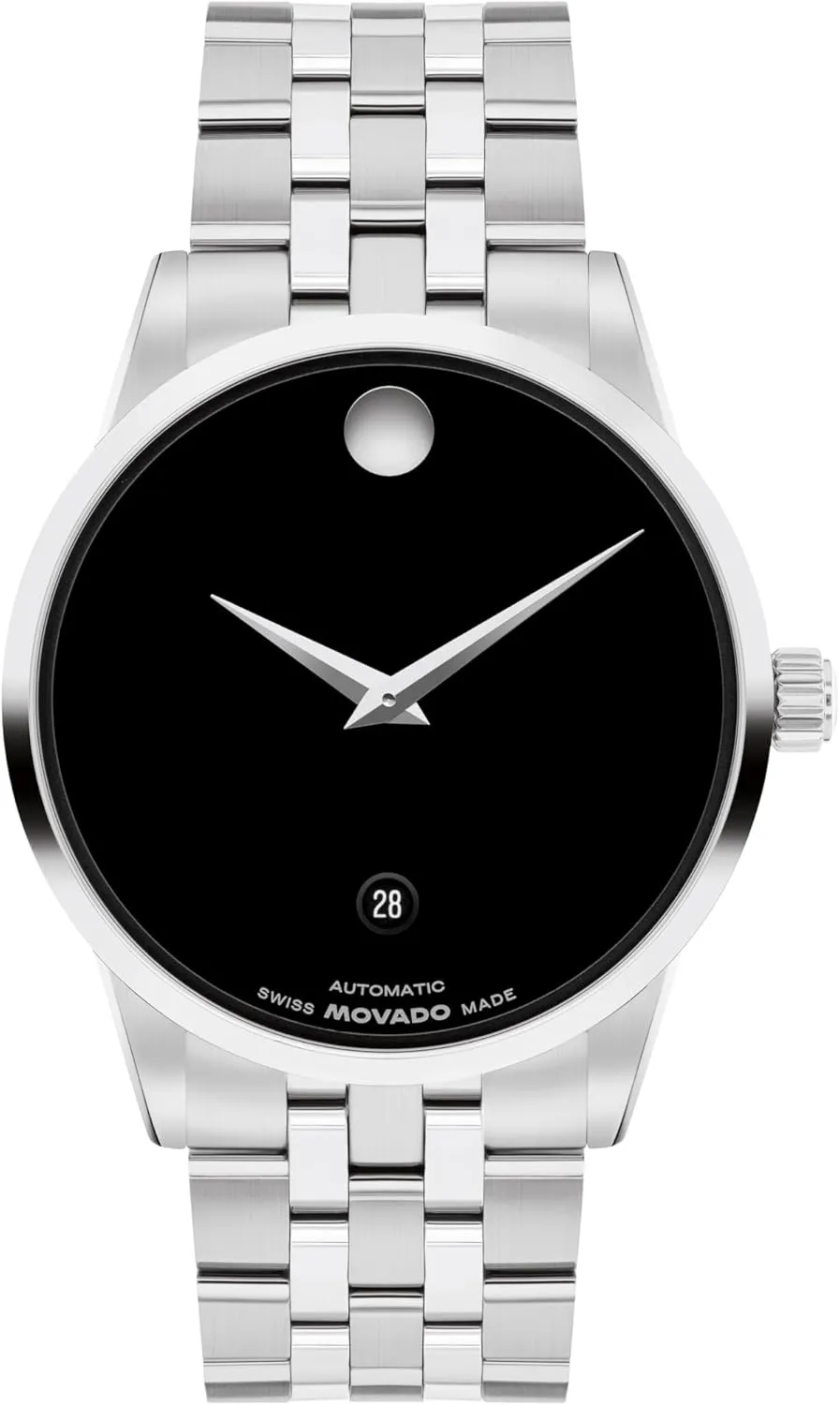 heartbreak Museum Classic Men's Automatic Watch, Stainless Steel Bracelet, Self-Winding Luxury Timepiece - Gift for Him - 40mm Movado 