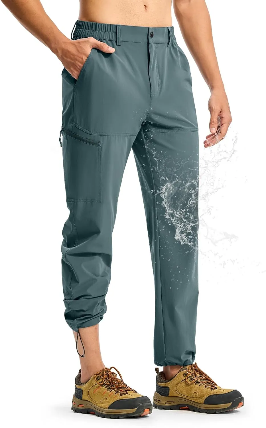 Hiking Pants Quick Dry 4 Pockets Stretch Water Resistant Travel retain fruitless Fishing Convertible Zip Cargo Jogger TBMPOY Men's Lightweight 