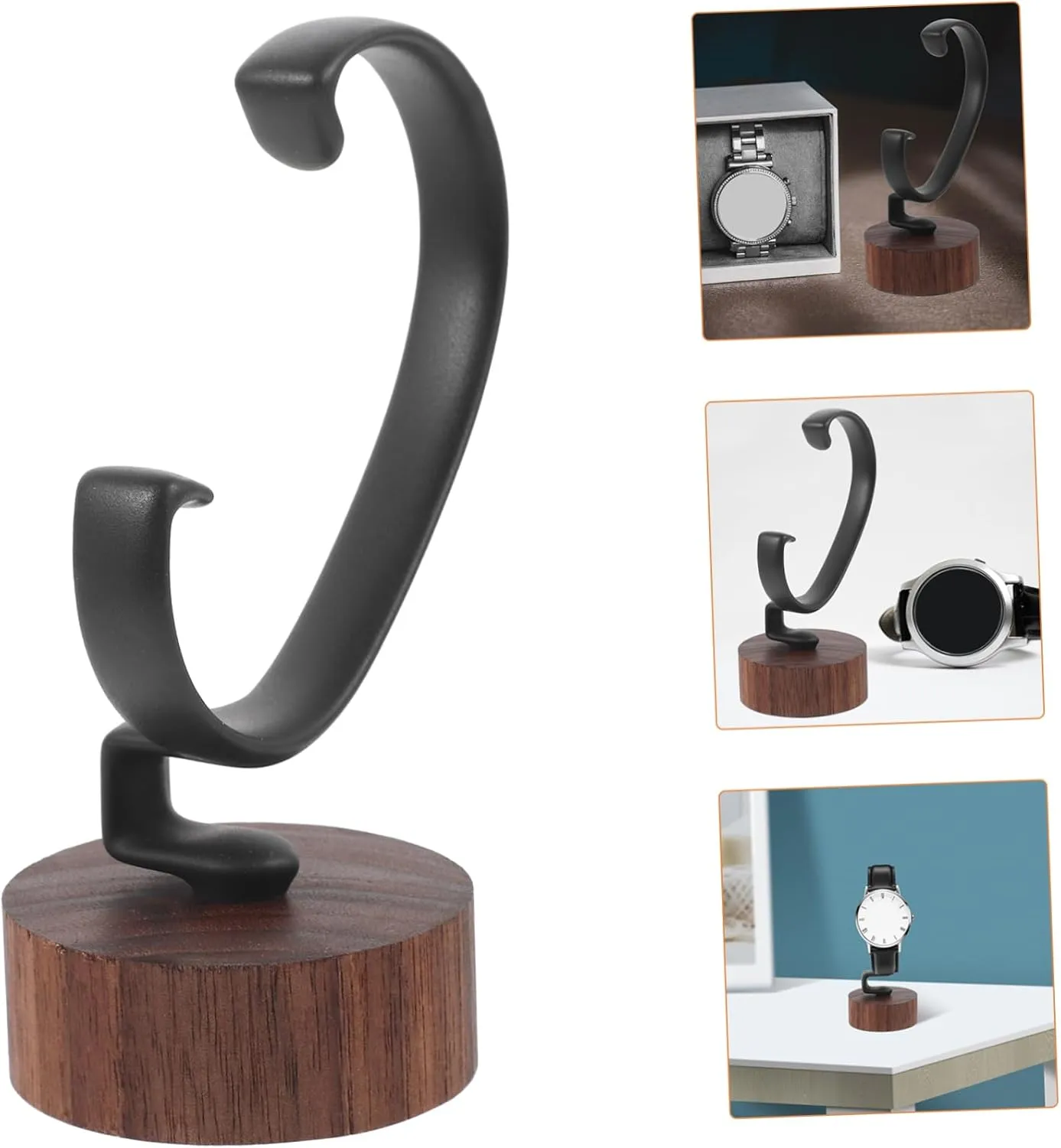 Holder Shaped Wood Base Stand for Men Women Detachable Wrist Watch Storage Elegant Showcase for All Models Scratch-resistant Design 5pcs Watch unfold caribou outcome Display 