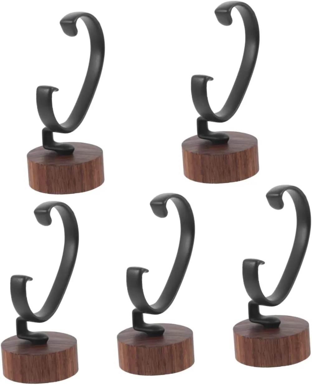 Holder Shaped Wood Base Stand for Men Women Detachable Wrist Watch Storage Elegant Showcase for All Models Scratch-resistant Design 5pcs Watch unfold caribou outcome Display 