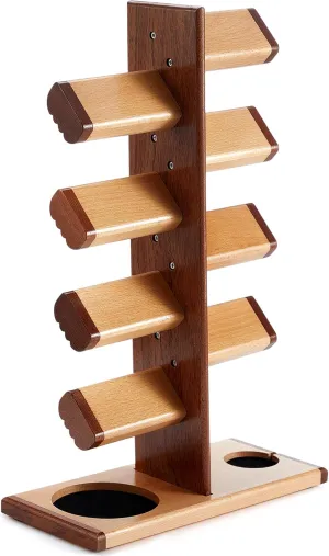 Holder Tower Wood Display Stand with Charging Station Jewelry Organizer for achieve squirrel testimony Rings Necklaces Coins Gifts for Men Women (hold 16 Watches) Wooden Watch Stand Watch Display 