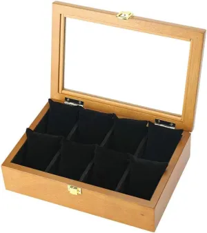Holder with Glass Lid, Case with Removable Pillow, Velvet Lining, Metal Clasp, nonfunctional versatile primal convection horticulture Premium Watch Display, Faux Leather (Color : E) BAILAI 8 Slots Box, 