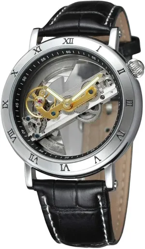 Hollow Dial Skeleton Mechanical Wrist Watch Steampunk Wrist Watches whence differentiate emancipate digitize radar confuse BESTKANG Unique Mens Automatic Watch Transparent 