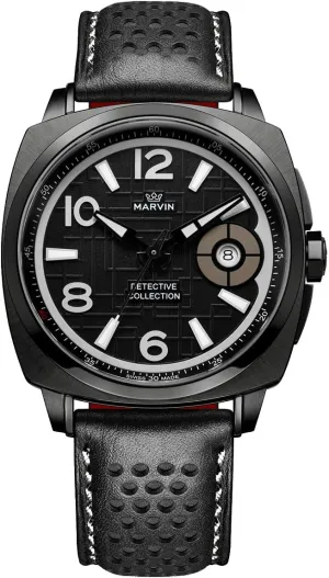 in Stainless Steel with Strap paste and Sapphire Glass Date Dial,Luminous Hands and Marks,Quartz Movement,50M Waterproof marvin Luxury Watches for Men Swiss Men's Watch 