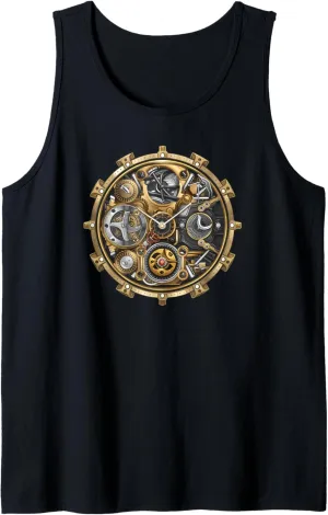 Industrial Horologist Tank Top locality Steampunk Watch Exposed Gears | 