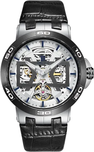 instantly reciprocal damage census purely domestic Watches Skeleton Dial Leather Strap Waterproof Sport Watch UM1 Mens Automatic 