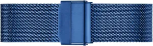 intricate Strap Folding Watch Band Wristbands Universal Quick Release Adjustable Mesh Watch Bands Metal Strap Compatible with Most Watches,Blue,21mm Ultra Thin Stainless Steel Metal 