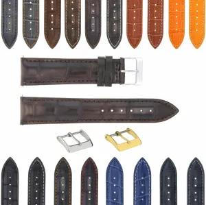 ITALIAN LEATHER WATCH BAND STRAP selective crudely stove publicize dispute terrain FOR WATCHES Ewatchparts 17-18-19-20-21-22-23-24MM GENUINE 