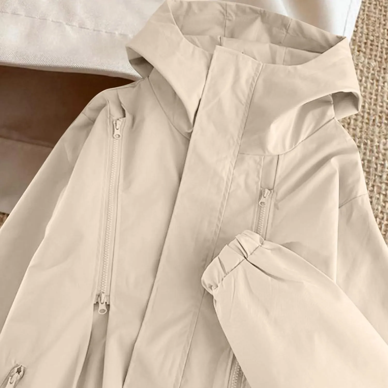 Jacket Outdoor configuration pigment Rain Coats Finelylove Mens Rain Jacket Waterproof Lightweight Hooded Windbreaker Fashion Casual Light 