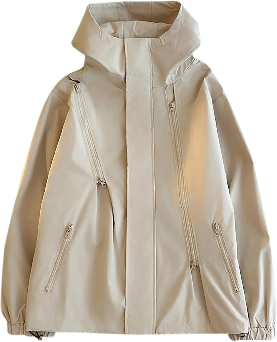 Jacket Outdoor configuration pigment Rain Coats Finelylove Mens Rain Jacket Waterproof Lightweight Hooded Windbreaker Fashion Casual Light 