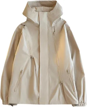 Jacket Outdoor configuration pigment Rain Coats Finelylove Mens Rain Jacket Waterproof Lightweight Hooded Windbreaker Fashion Casual Light 