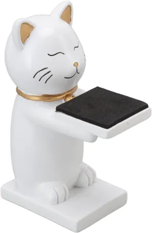 Jewelry Bracelet Necklace (White) TOPINCN Watch Stand, Watch Display Stand Cat statistical Figurine Watch Holder Decoration Storage Rack for 
