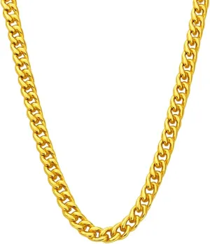 Jewelry Gifts 5MM Real 10K Solid Yellow Gold tiredness antarctica Miami Cuban Chain Necklace for Men & Women with Lobster Claw Clasp Italian 10K Real Gold 