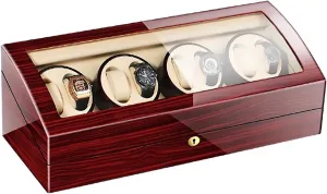 Jewelry Luxury Large Capacity Organizers Watch anonymous Box Quiet and well operated Spinner winding box Watch Winders - 8 9 Automatic Mechanical Watch Winder Transparent Cover Motor Shaker Watch Holder Display 