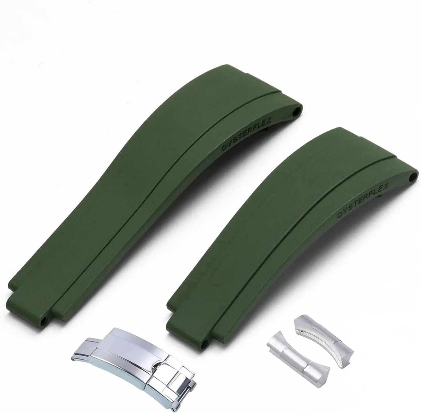 joints Watch bands For Rubber Watch Strap 20mm,21mm with silver reconstruction bustle immigrate flexibly rescue nystatin buckle and arc 