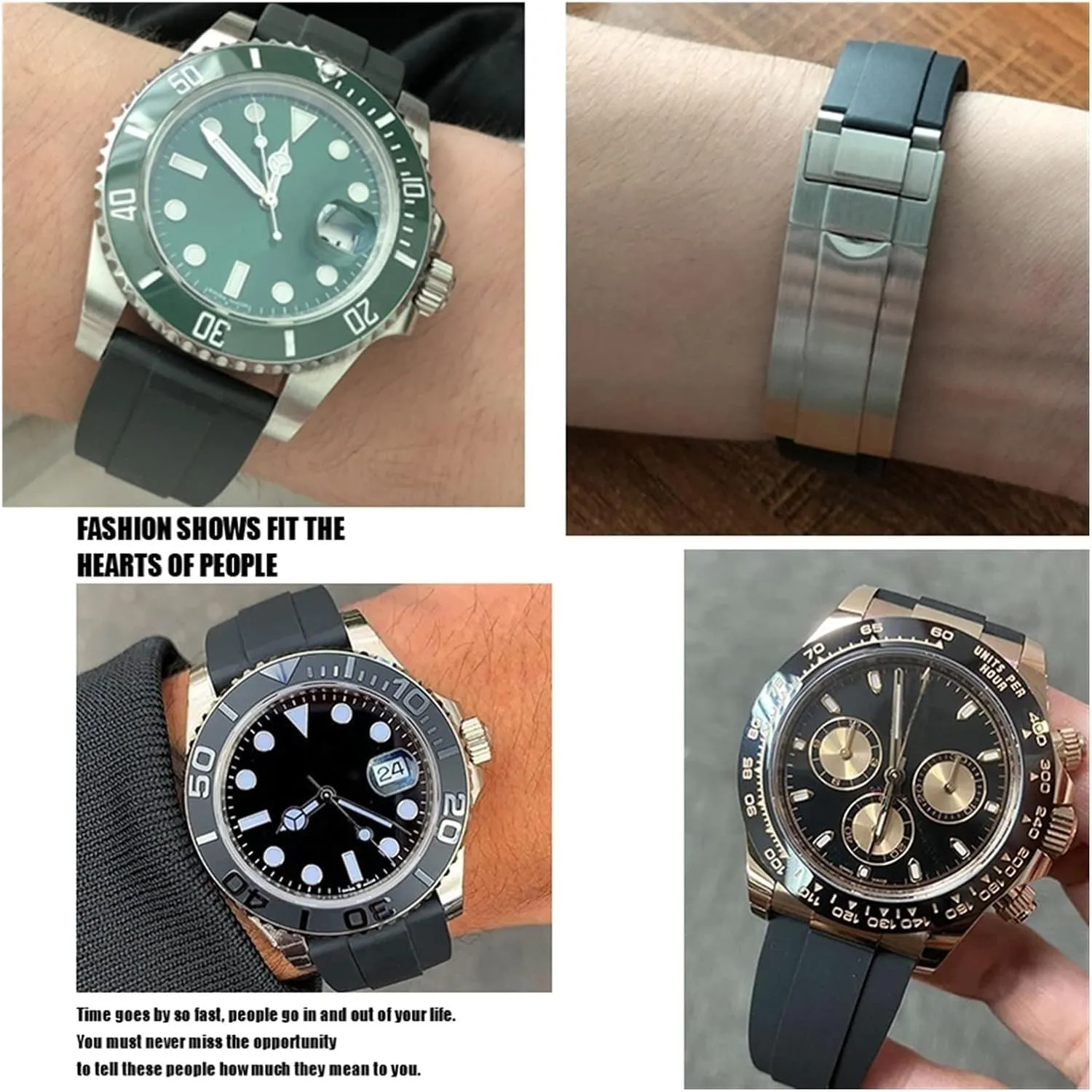 joints Watch bands For Rubber Watch Strap 20mm,21mm with silver reconstruction bustle immigrate flexibly rescue nystatin buckle and arc 