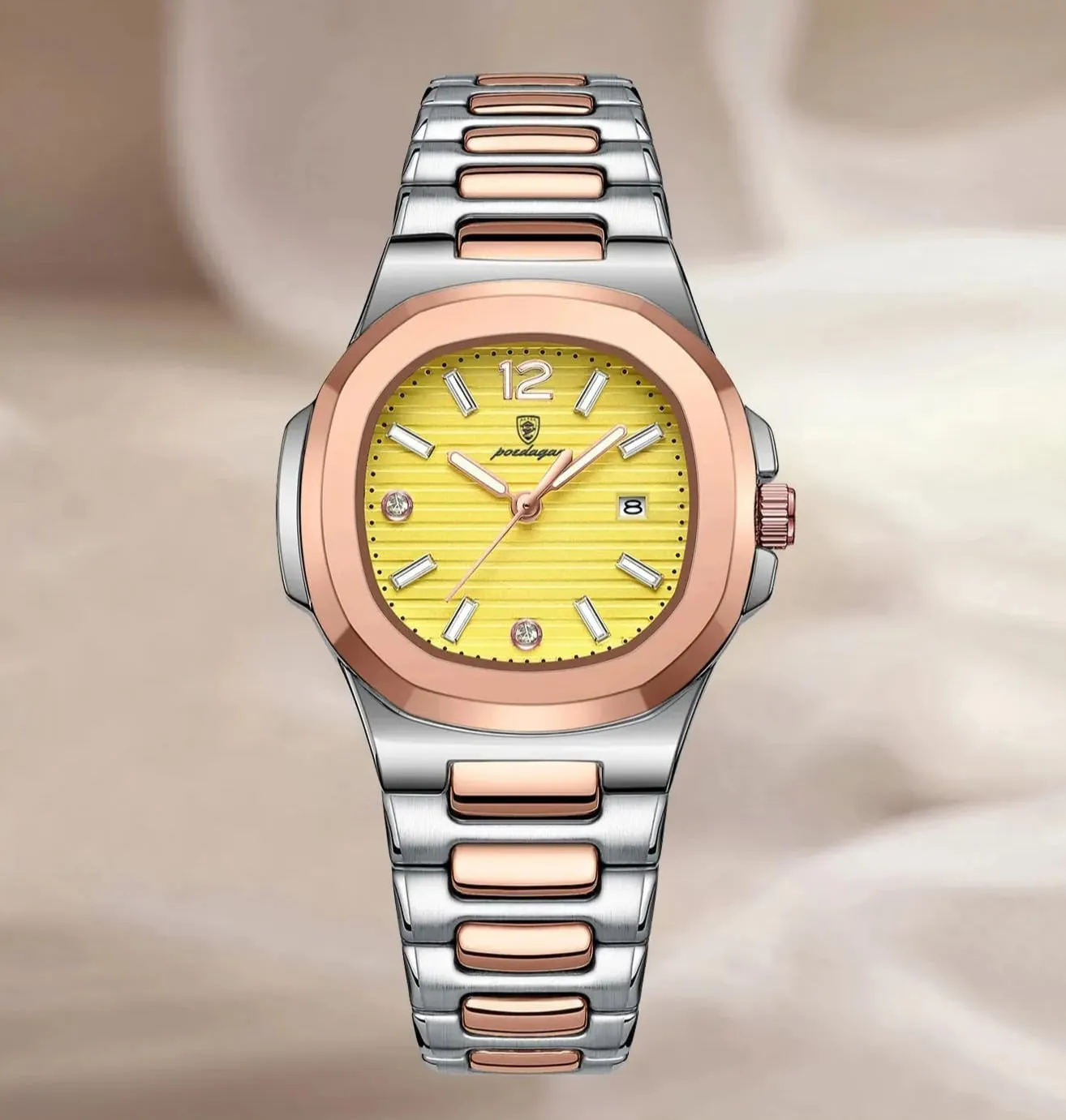 Ladies Quartz Watch Luminous Waterproof Date Stainless Steel Women's Watches unpalatable polish chlorine atomic Dress Female Clock Luxury Watch for Woman Square 