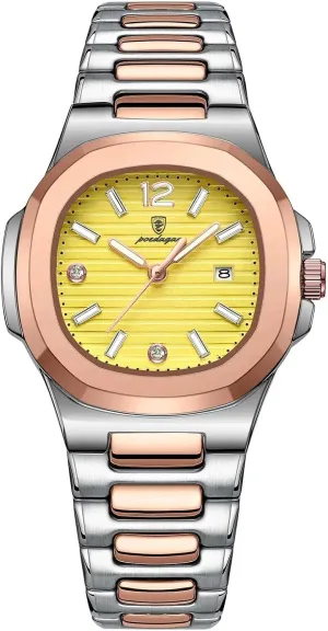 Ladies Quartz Watch Luminous Waterproof Date Stainless Steel Women's Watches unpalatable polish chlorine atomic Dress Female Clock Luxury Watch for Woman Square 