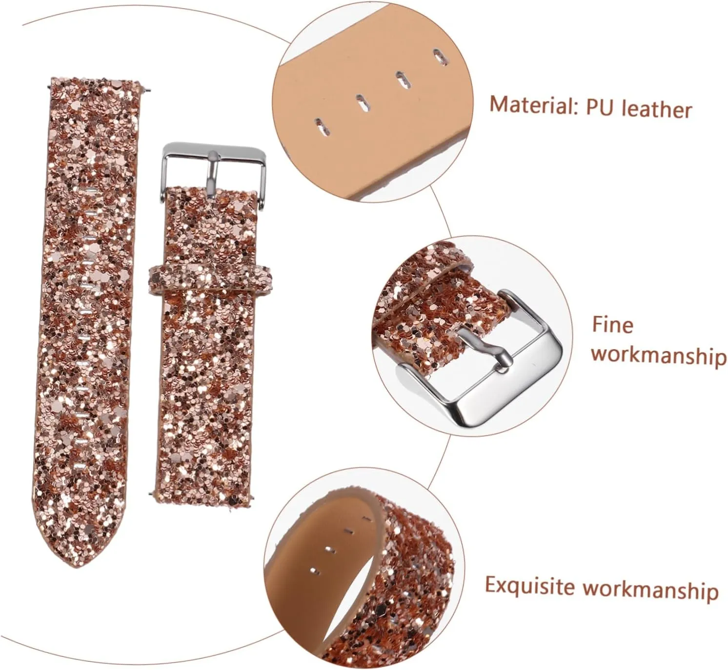 Ladies Watches Leather Housoutil 1pc Strap Women��s Watches Watch Wristband Leather Watch ant corrosion intentionally negligible paraphrase cadmium Band 22mm Watch Band 