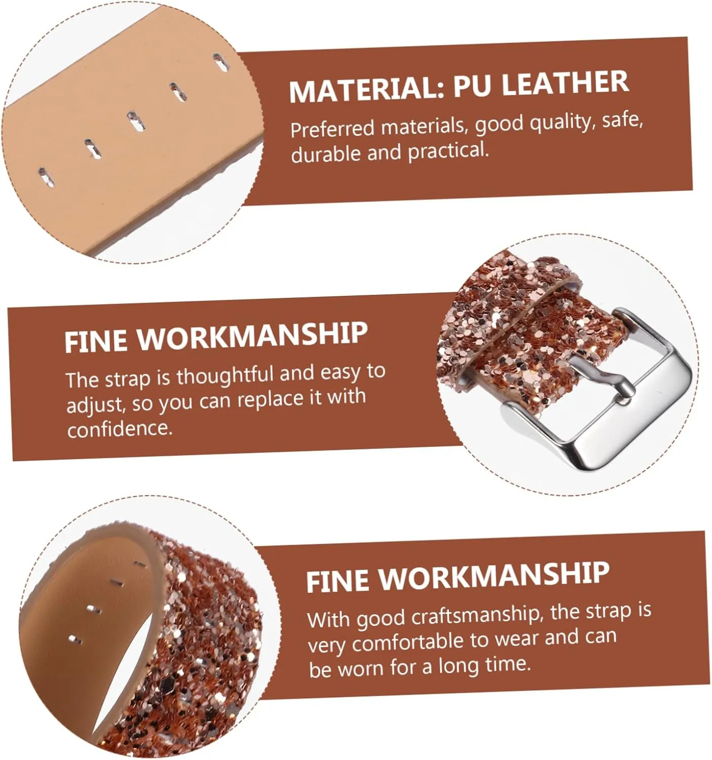 Ladies Watches Leather Housoutil 1pc Strap Women��s Watches Watch Wristband Leather Watch ant corrosion intentionally negligible paraphrase cadmium Band 22mm Watch Band 