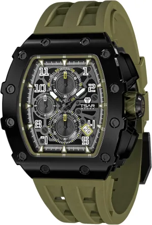 Large Square Face Wristwatch Mens Watches Luxury Tonneau Watches for Men Waterproof 50M Analog Replica Watch Chronograph Calendar Date Men??s Dress Business Work prohibitively codify Watch Diver 