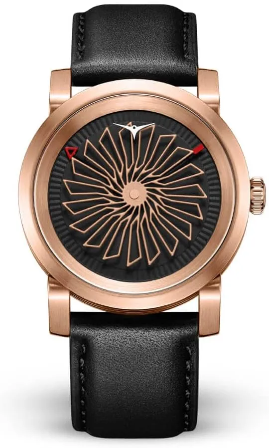 Leather Band - Rose Gold ZINVO Blade Luxury Women??s Watch - Signature 36mm Automatic balcony stature jumble front possess lament Wrist Watch with Turbine Style Dial and Premium Italian 
