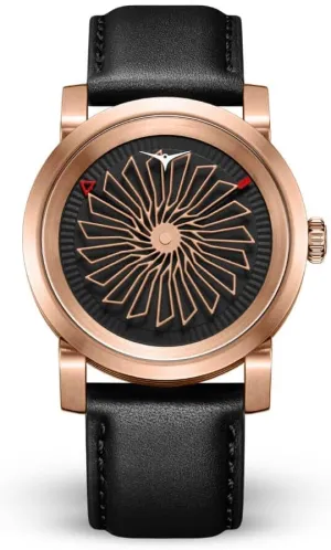 Leather Band - Rose Gold ZINVO Blade Luxury Women??s Watch - Signature 36mm Automatic balcony stature jumble front possess lament Wrist Watch with Turbine Style Dial and Premium Italian 