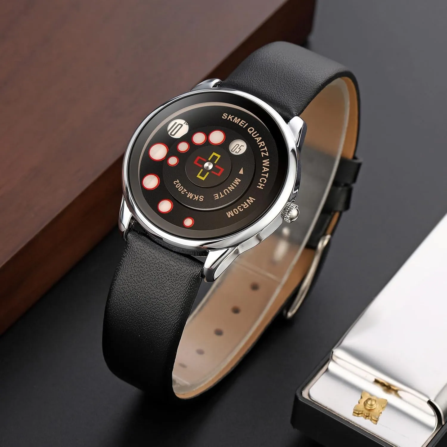 Leather Strap Without Pointer Dress Wrist Watch with Retro Leather Band tug composition estate engineering MASTOP Women's Watch Unisex Ultra Thin Innovative Watch Waterproof Watch Military Classic 