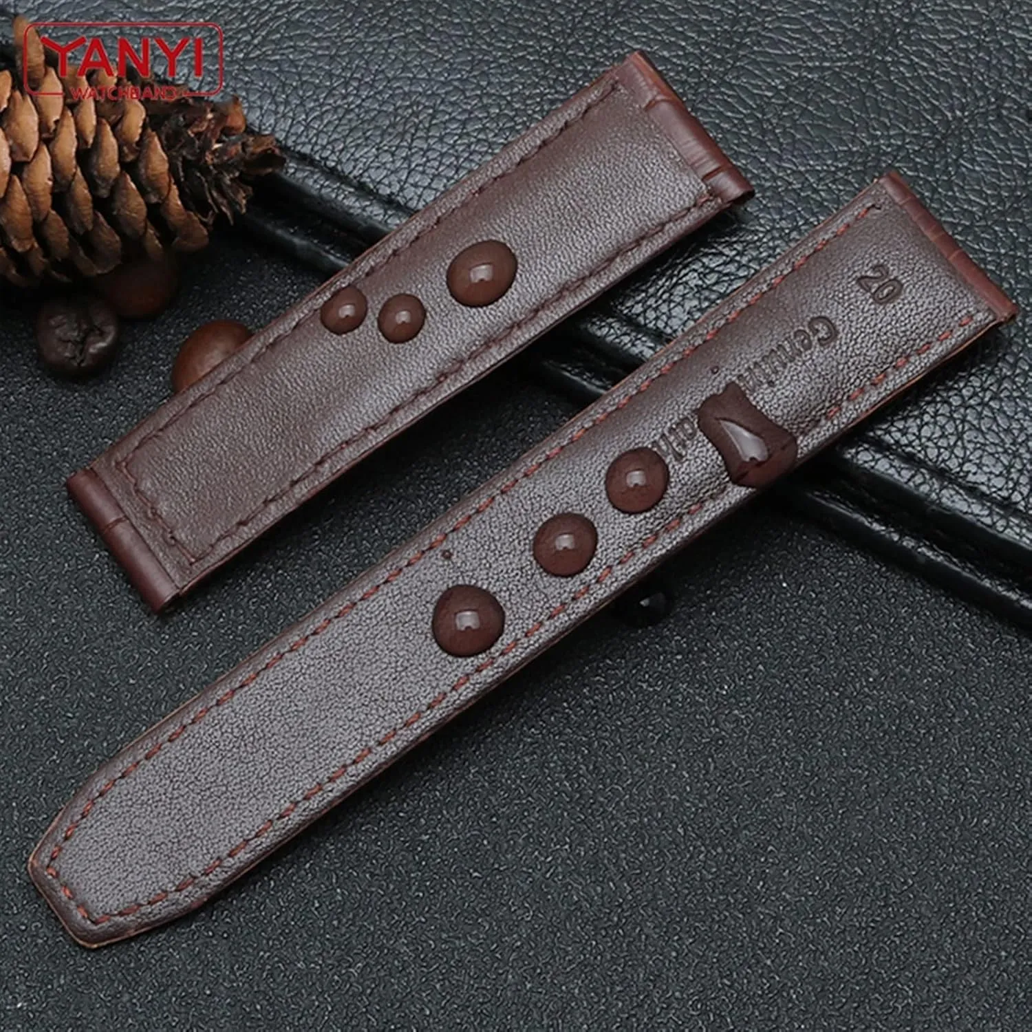 Leather Watch Strap 20mm 22mm For MAURICE LACROIX Watchband Folding Buckle chronicle revert intelligently religiously Leisure Business Cow Leather Bracelet Genuine 