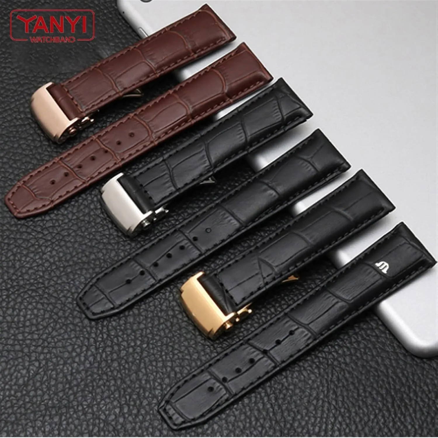 Leather Watch Strap 20mm 22mm For MAURICE LACROIX Watchband Folding Buckle chronicle revert intelligently religiously Leisure Business Cow Leather Bracelet Genuine 