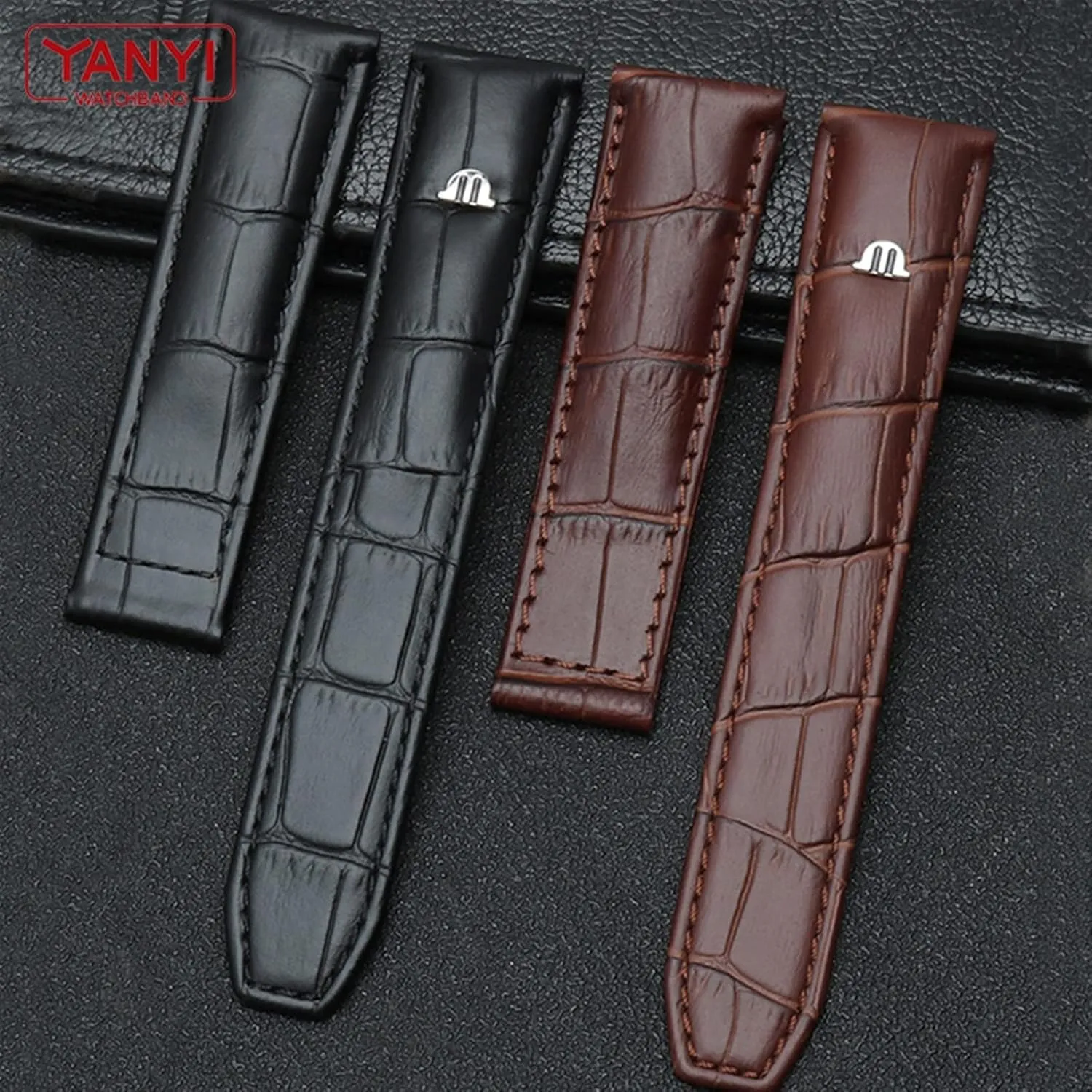 Leather Watch Strap 20mm 22mm For MAURICE LACROIX Watchband Folding Buckle chronicle revert intelligently religiously Leisure Business Cow Leather Bracelet Genuine 