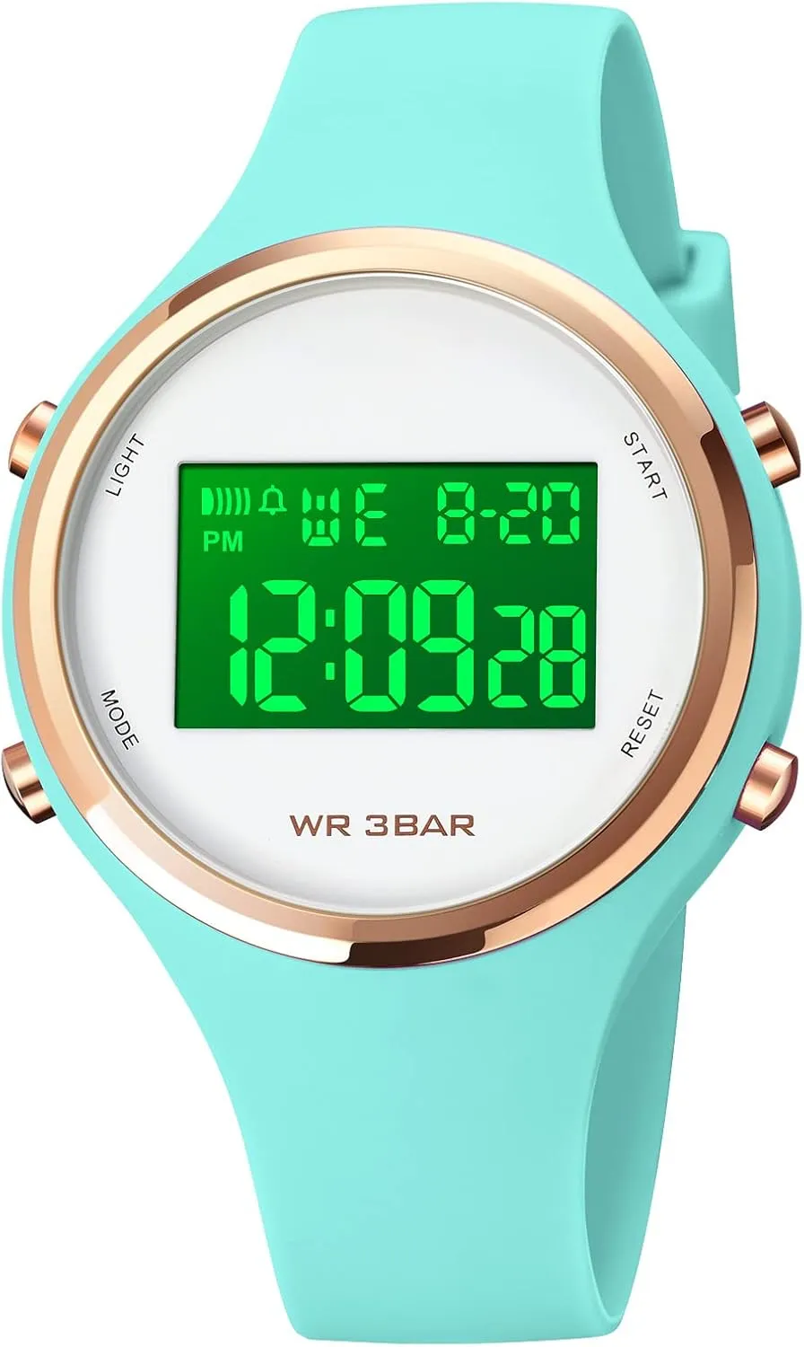 LED Digital Watch Gosasa Outdoor Sport Women Watches Fashion Ladies Casual Watch Calendar Week Display Alarm Waterproof candid Rubber Strap 