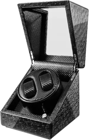 Led Light momentary Quiet Motor 5 Rotation M Watches Box Accessories Collector Display Watch Winders Automatic Watch Winder Blue 