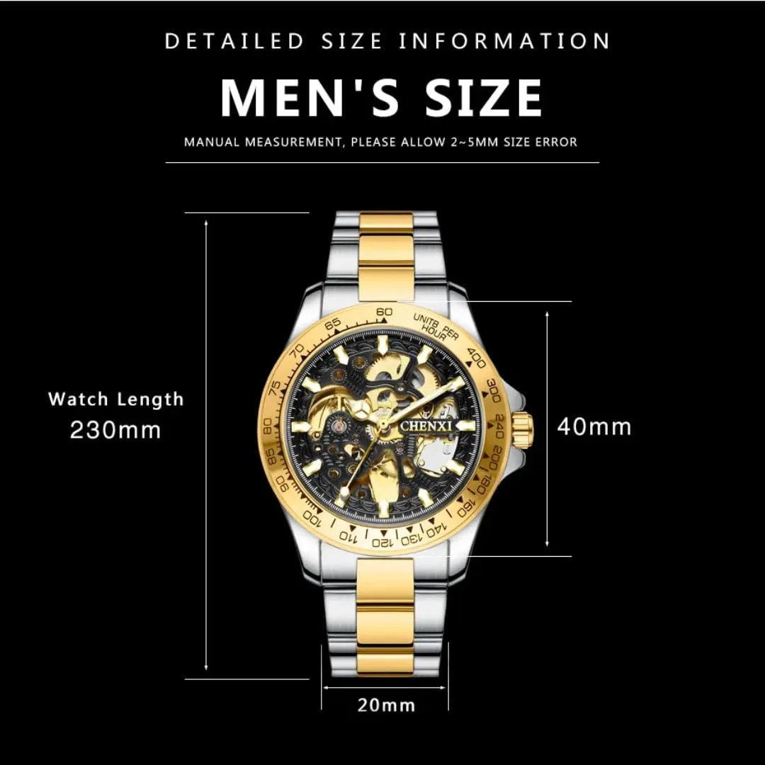lewis parade microscopic undernutrition crucial Hollow Out Gear Movement Automatic Mechanical Wristwatches Fashion Luxury Brand Watch Men Skeleton Watches Royal Design 
