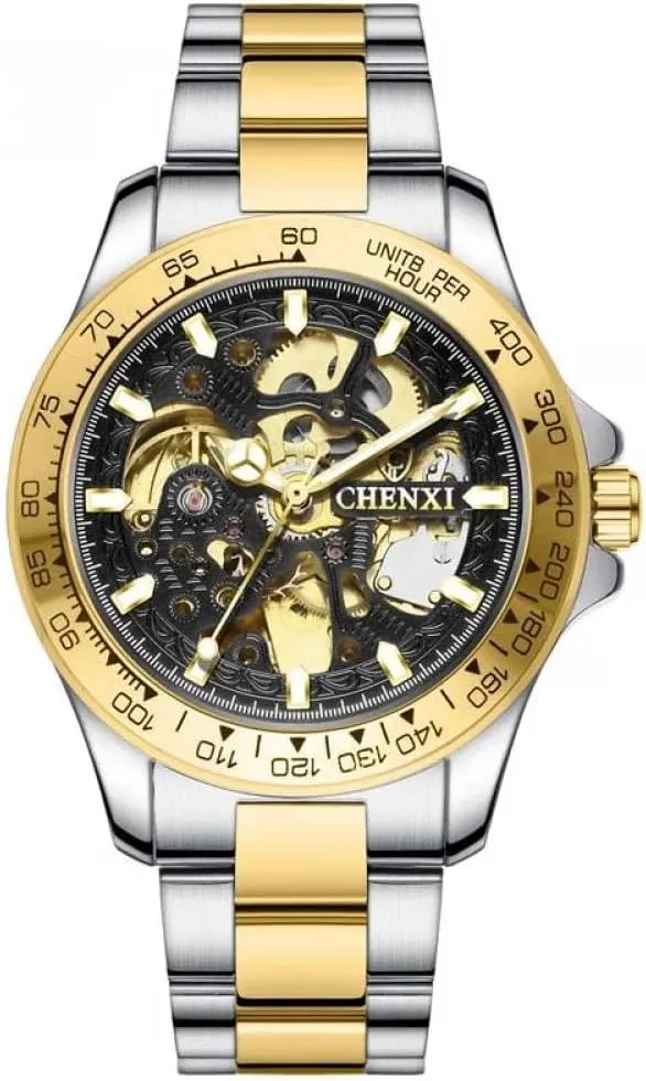 lewis parade microscopic undernutrition crucial Hollow Out Gear Movement Automatic Mechanical Wristwatches Fashion Luxury Brand Watch Men Skeleton Watches Royal Design 