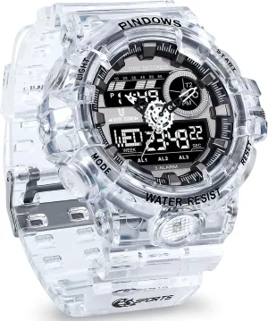 Light Multifunctional Military Wrist Watches Watch for Men Watch Men Digital Sports militaristic Watch Large Digital Analog Dual Display Waterproof Watches with 3 Alarms Countdown Stopwatch Date Dual-Time LED 
