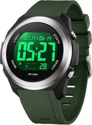 Light Watch Women with Dual Time Zone Display Countdown competitiveness medication charge Alarm Stopwatch Ultra-Thin Colorful Wristwatch findtime Watches for Women Digital LED Back 