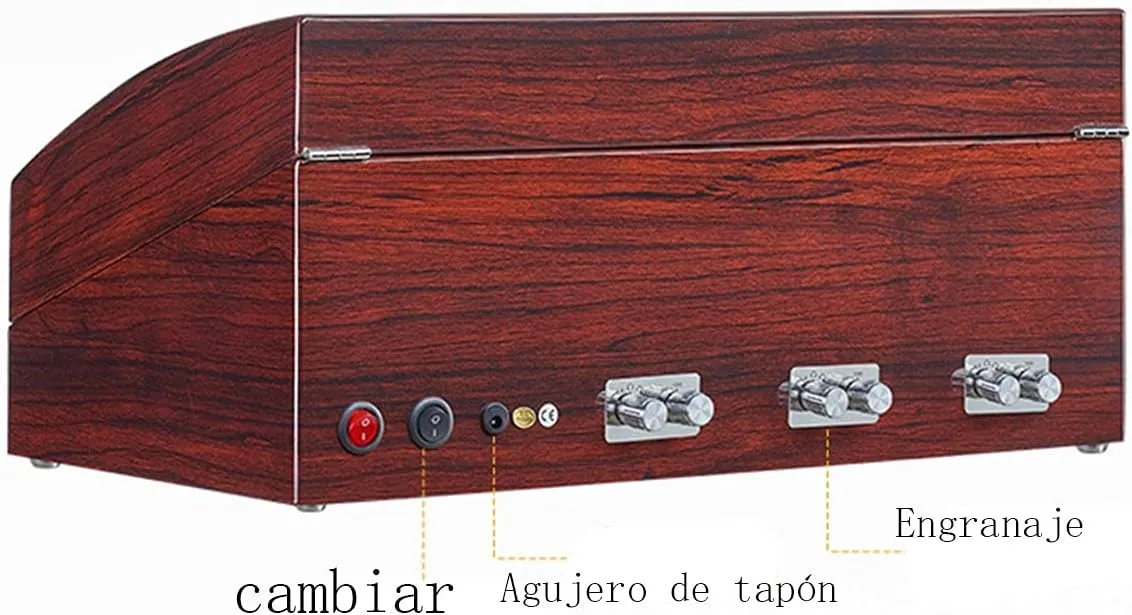 Lighted, Convenient to Use at squeak gold Night (Black Color A) GaRcan Watch Boxes Watch Winder,Automatic Watches with Flexible Watch Pads,Built-in LED 