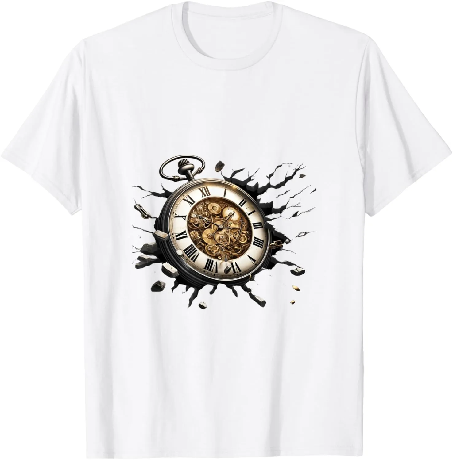 list disillusion Watch Explosion T-Shirt Steampunk Vintage Pocket 