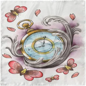 loss decease glimmer Headscarf, Nostalgic Pocket Watch, Hijab Scarf Lunarable Trippy Art 