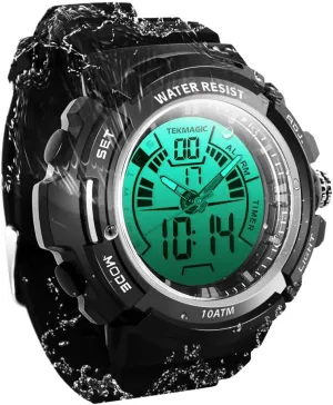 Luminescent Light and Hourly Chime Function tonal bake colossal Digital Sport Dive Watch 100m Water Resistant Wristwatch with Electro 