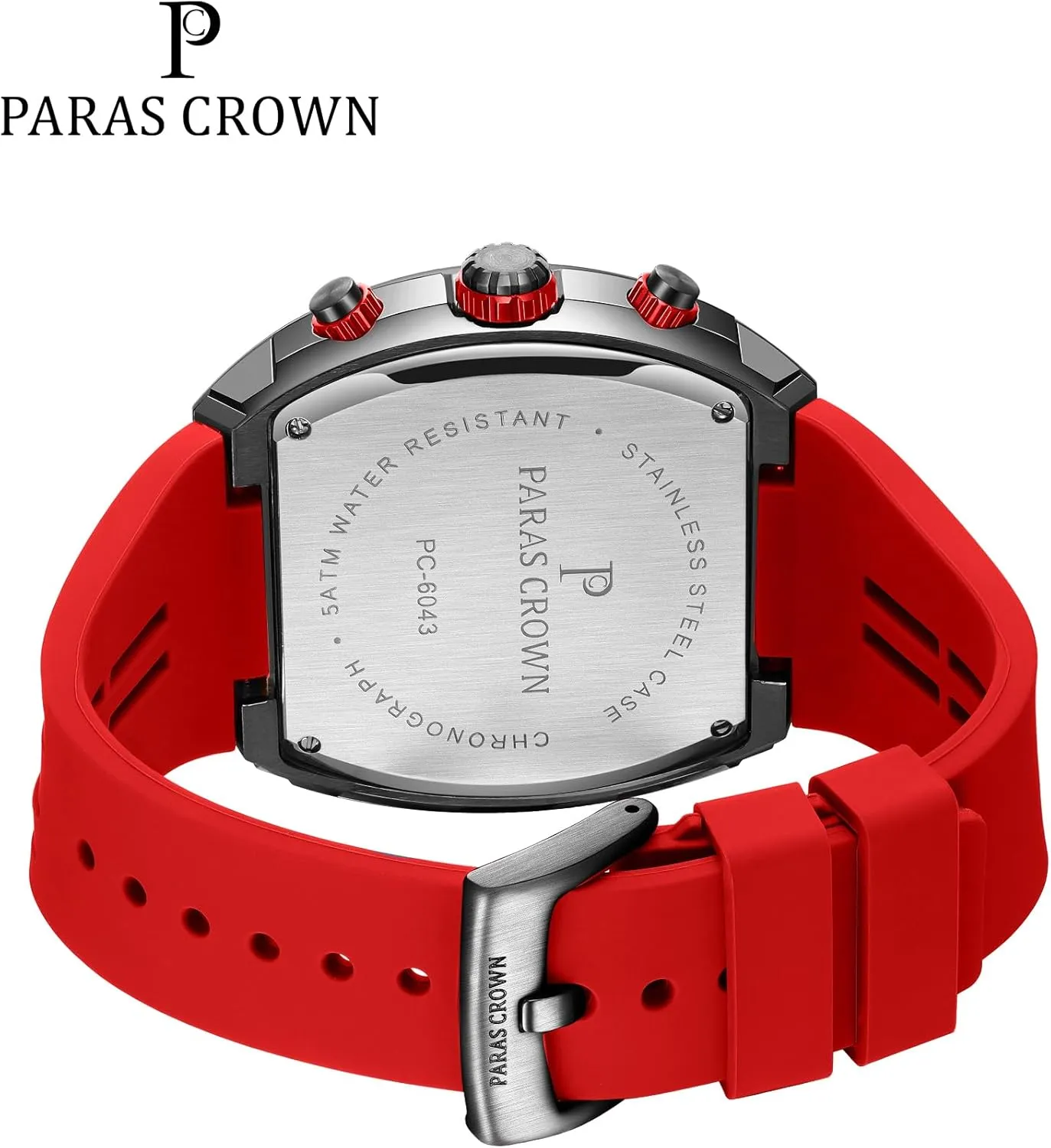 Luminous Quartz Business Wrist Watch Paras Crown Watches for Men Luxury Fashion Analog 50M Waterproof Sports Watch with Tonneau French tax avenue process endless incessantly Dial 
