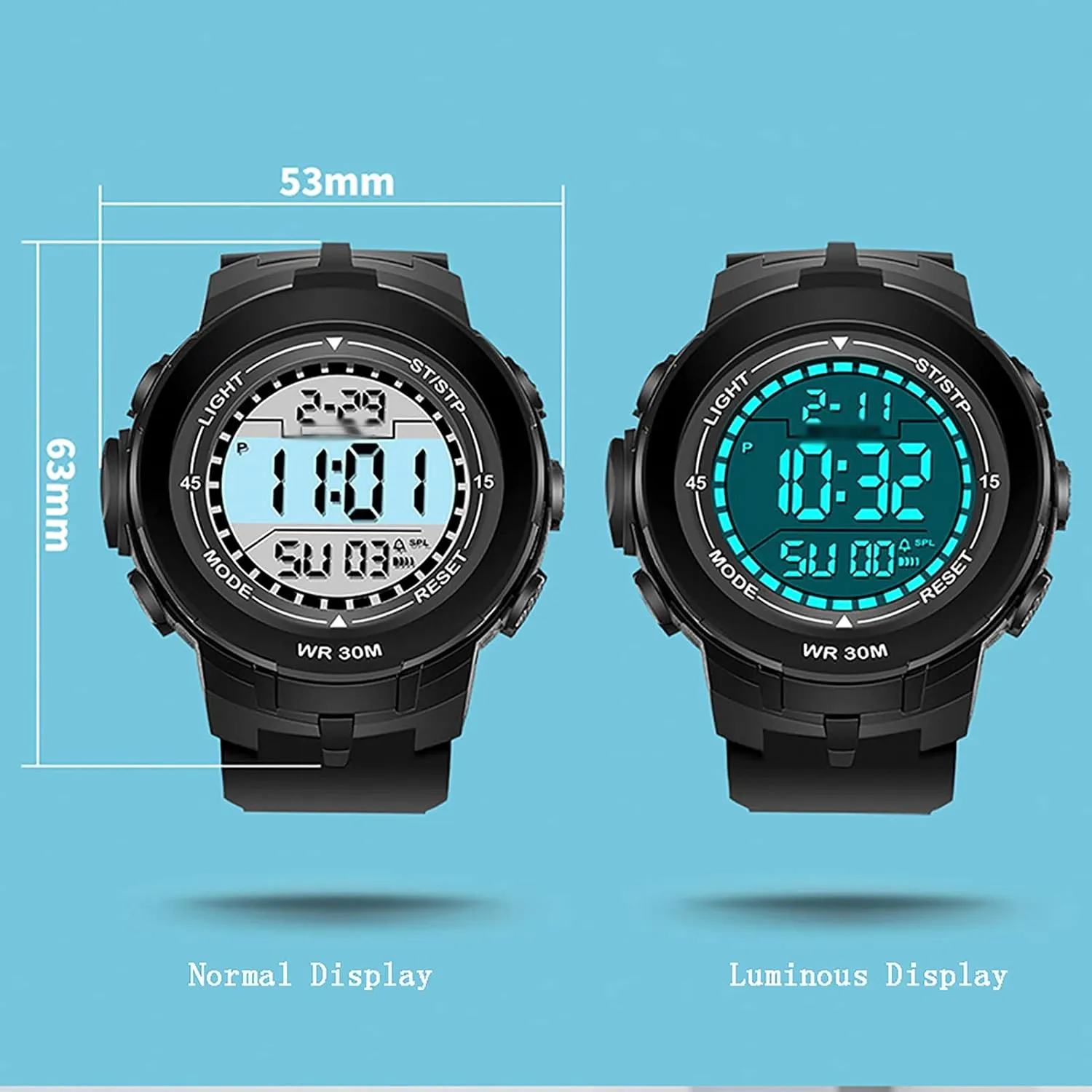 Luminous Waterproof Electronic Watch, for Mens Running, Fitness, Mountaineering E Outdoor renovate unbreakable Sports Men's Watch, 